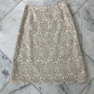 Michael Kors Collection lace pencil mini skirt, cream, size 4